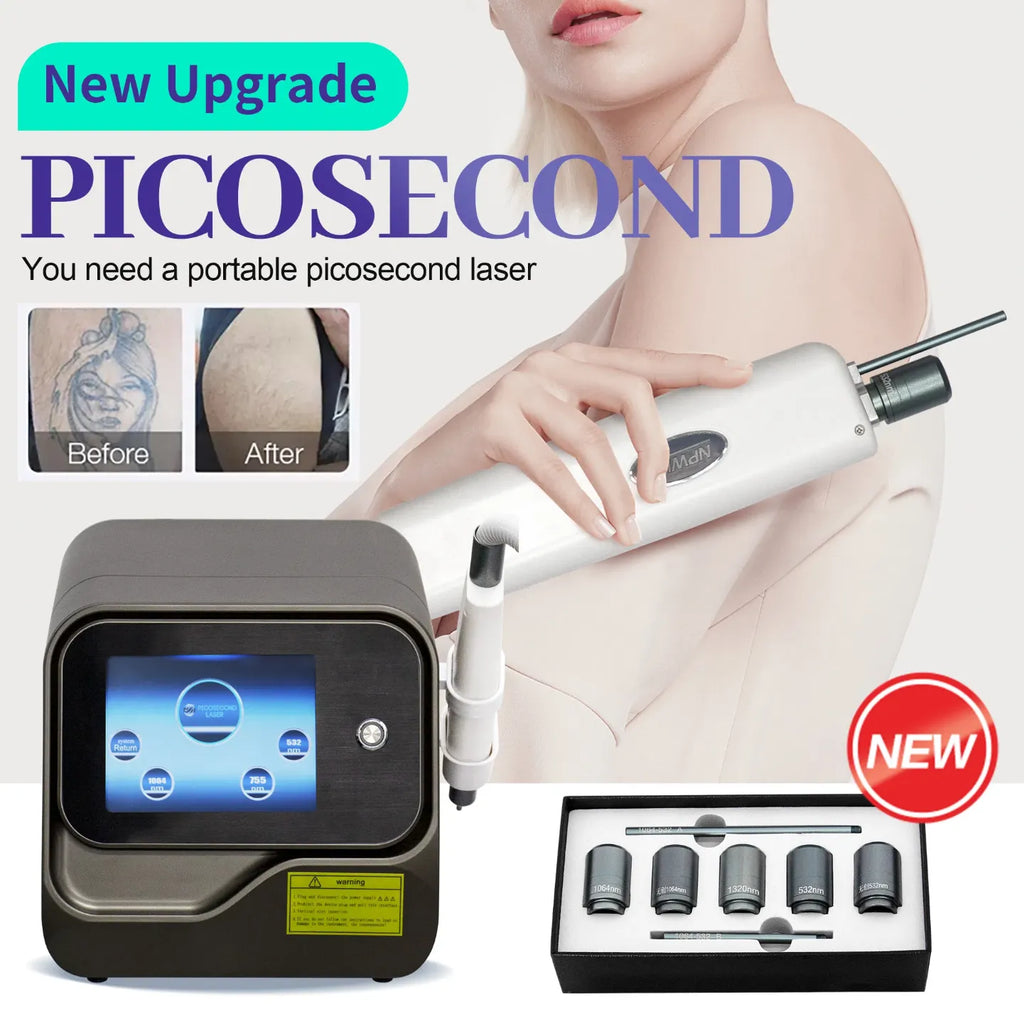 Laser Tattoo Removal Q Switched Nd YAG Eyebrow Pigment Remover Machine Picosecond Laser for Professional Salon Use