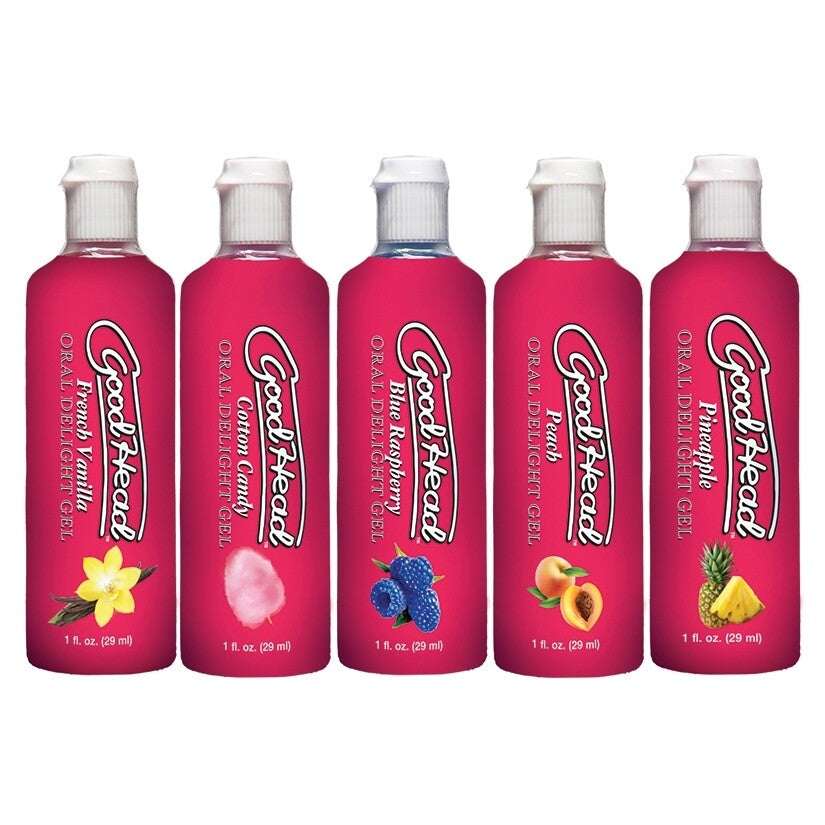 Goodhead Oral Delight Gel Water Based Flavored Lubricant - 5 Pack - 1 Oz