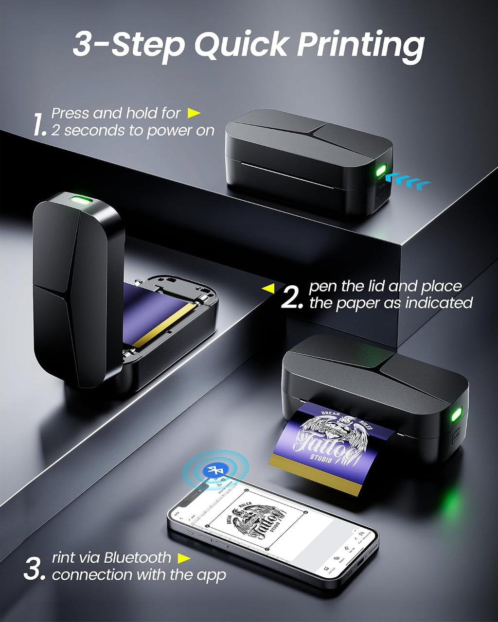 Mini Tattoo Stencil Printer for DIY Temporary Tattoo