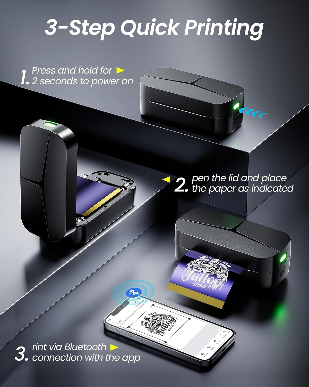 Mini Tattoo Stencil Printer for DIY Temporary Tattoo