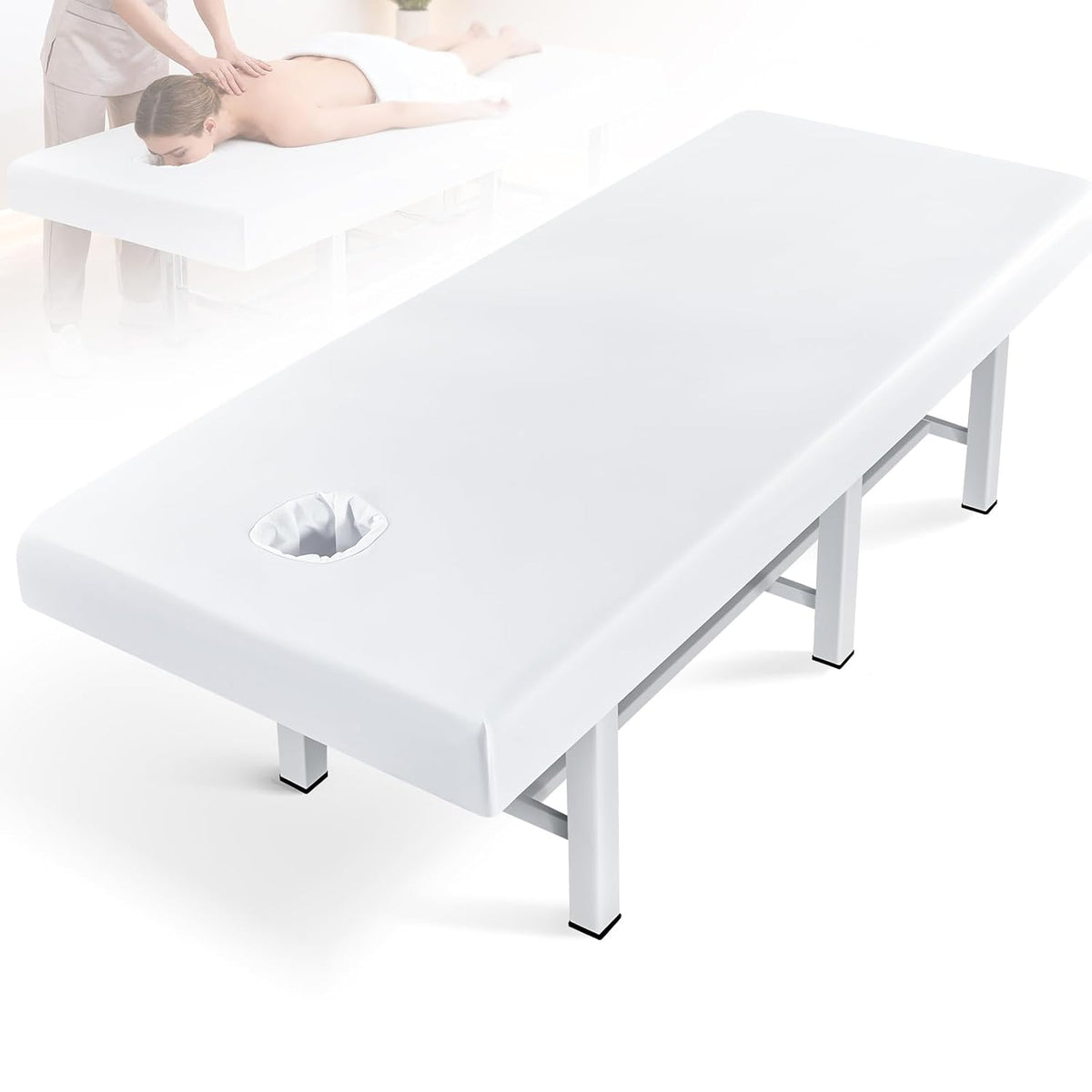 Professional Waterproof Massage Sheets Bed Table Cover, White,75X31.5"