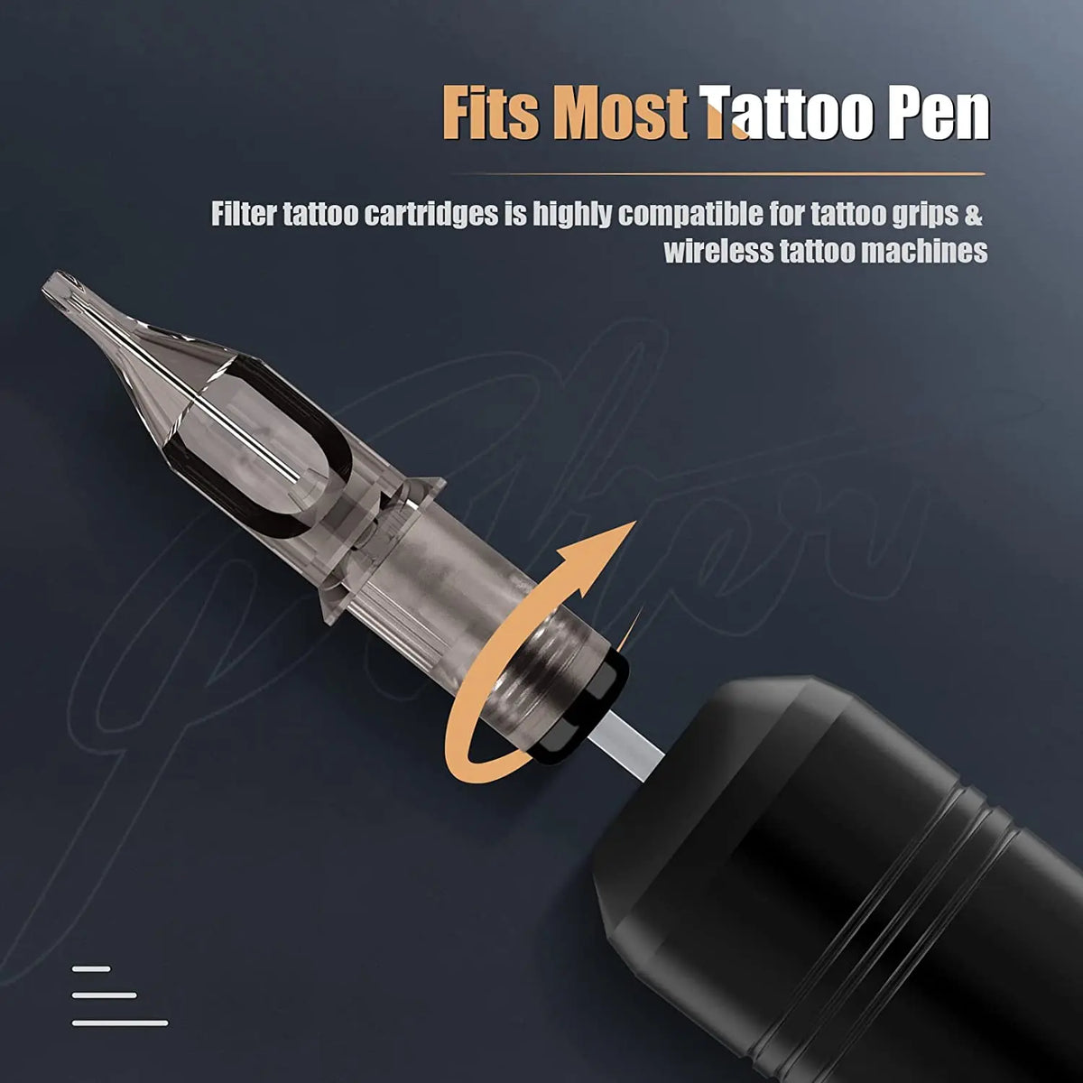 50Pcs  FILTER Cartridge Tattoo Needles Mixed RL RS RM M1 Permanent Cartridge Needles for Rotary Cartridge Tattoo Machine Pen