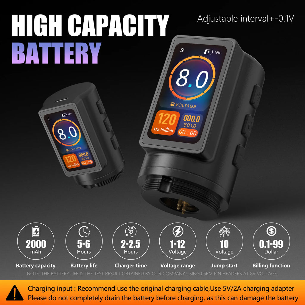 Traveler-T2 2025 Adjustable Stroke Wireless Tattoo Machine 2.2-4.2Mm Grip 54Mm+42Mm with 2000Mah Battery Capacity Pen