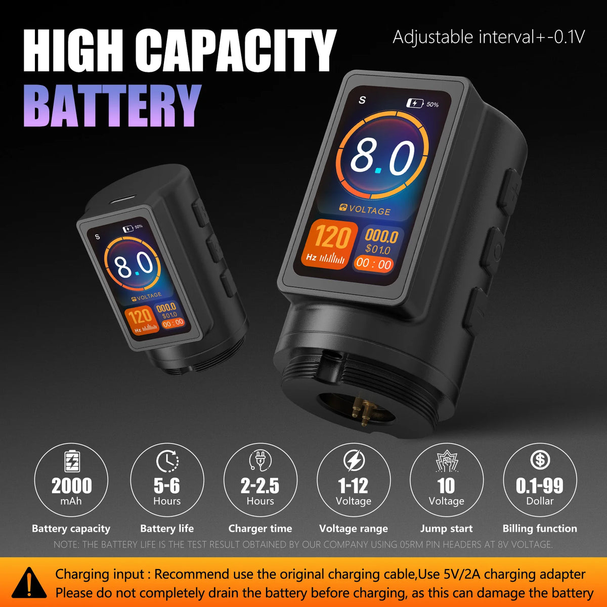Traveler-T2 2025 Adjustable Stroke Wireless Tattoo Machine 2.2-4.2Mm Grip 54Mm+42Mm with 2000Mah Battery Capacity Pen