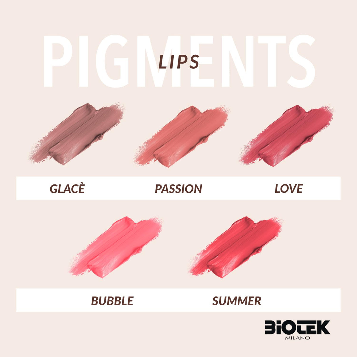 - Lips Pigment Kit for Permanent Make Up- Passion, Glacè, Fashion, Bite, Love, Supermodel, Lollipop, Dream, Summer, Bubble(10X0,50 Fl.Oz.) - Color for Lips Made in Italy