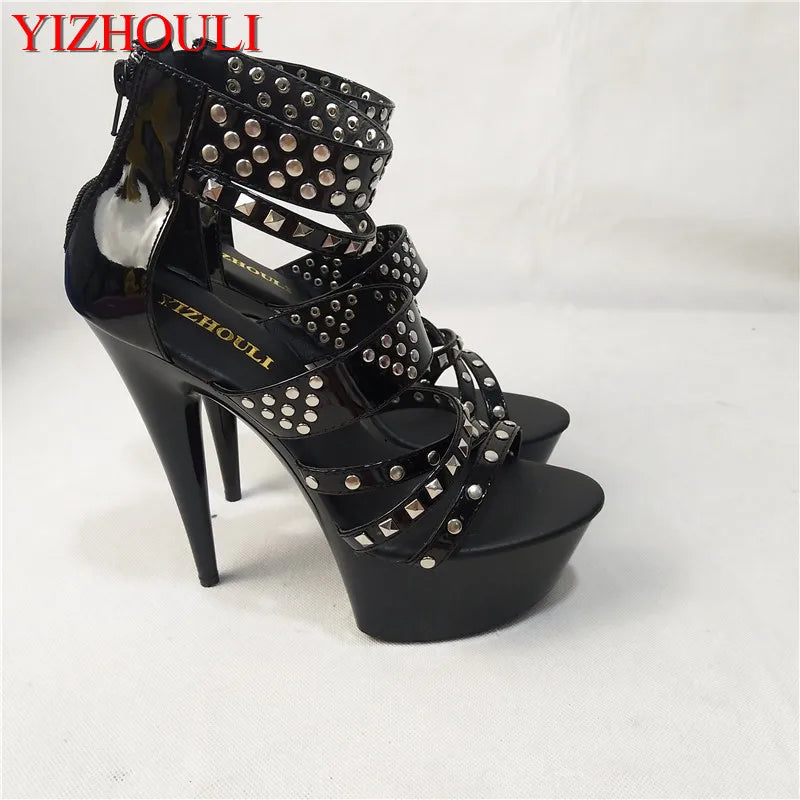 Summer, New Style Fashionable Shoe Sex Appeal Heel Female Sandal, 15 Centimeters Water Drill Rivet Is Decorated