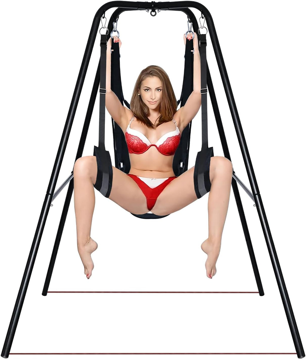 Sex Swing Stand with Sex Sling，Adjustable Angle Sex Swing ，Easy to Assemble，Sex Furniture for Bedroom（Black