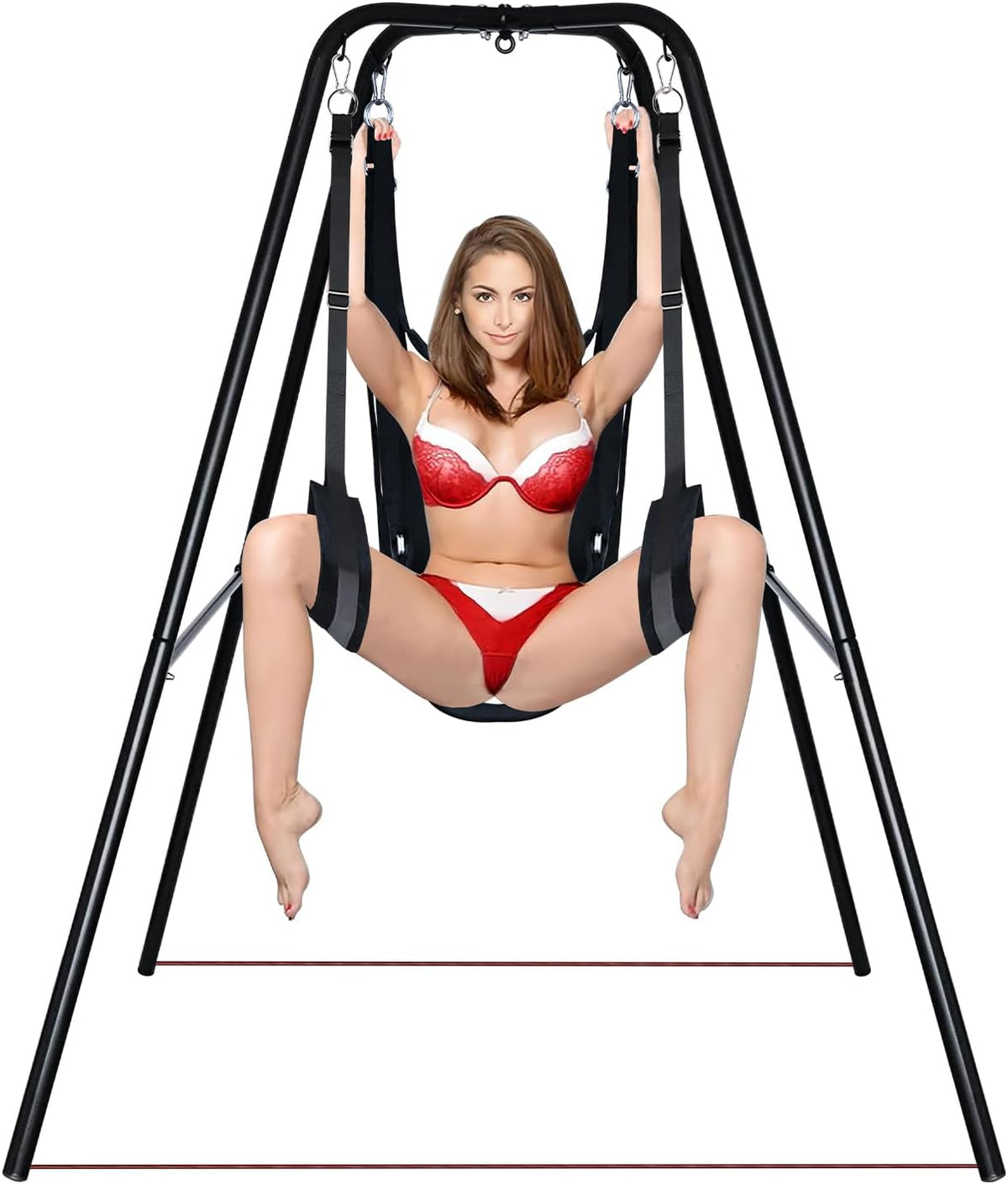 Sex Swing Stand with Sex Sling，Adjustable Angle Sex Swing ，Easy to Assemble，Sex Furniture for Bedroom（Black