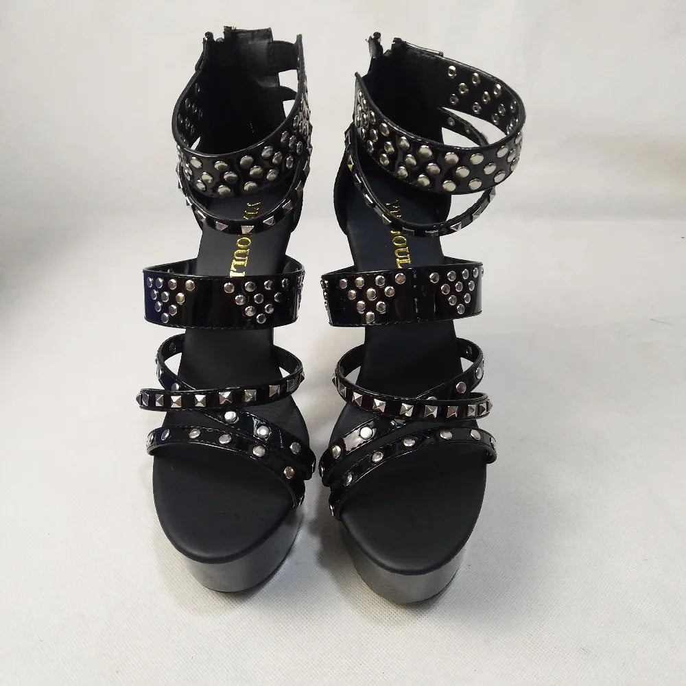 Summer, New Style Fashionable Shoe Sex Appeal Heel Female Sandal, 15 Centimeters Water Drill Rivet Is Decorated