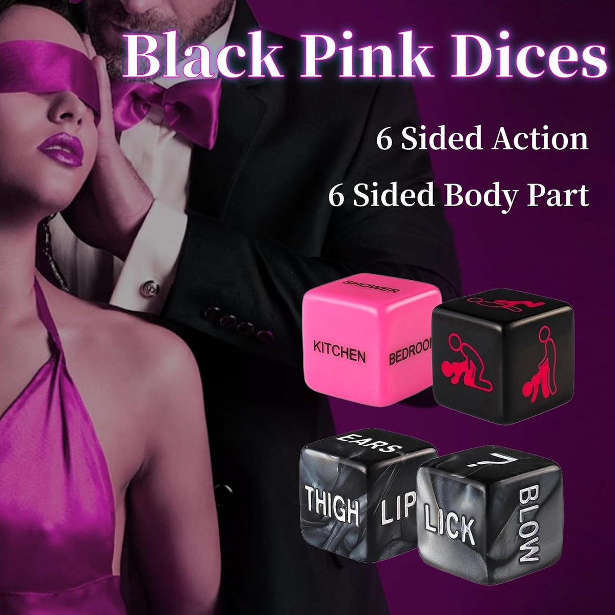 Positions Sex Game Sex Dice, Couples Sex Toys Glow in the Dark Positon Dice for Date Night Sex Games Romantic Anniversary & Valentines Gifts Adult Couple Games 8 Dices for Adults Sex Games for Couples