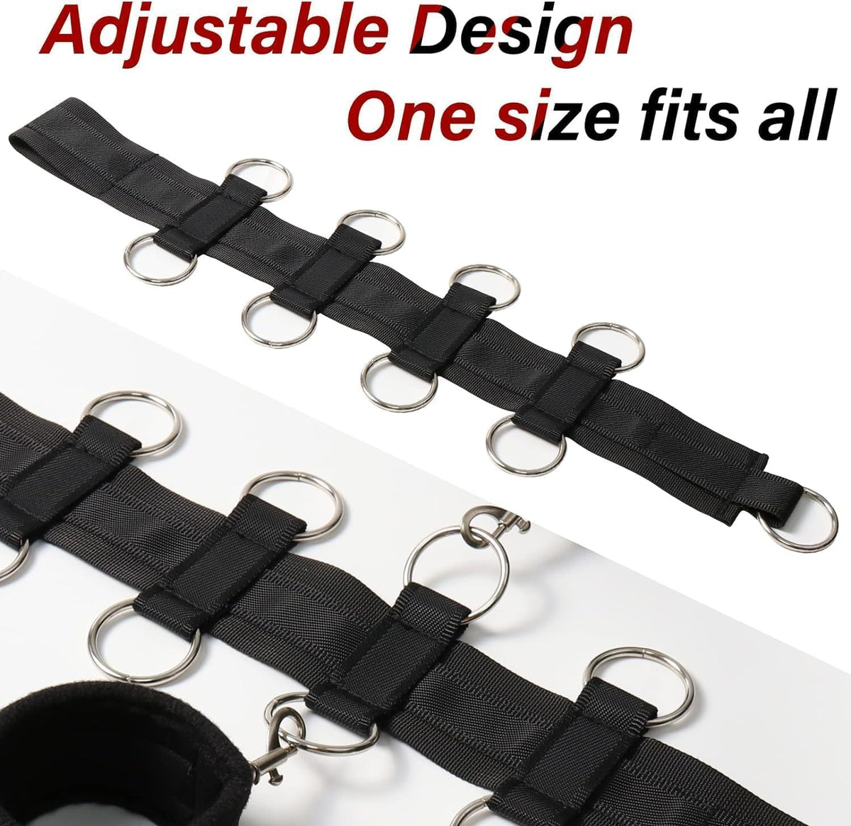 Bondaged Restraints Sex Spreaders Queen Bed Set for Women Submissive Kit Tied up Adult Sex Playing Bed and Handcuffs Tools Neck Collar to Wrist Sex Restraining for Women behind Back Set Sweater R2