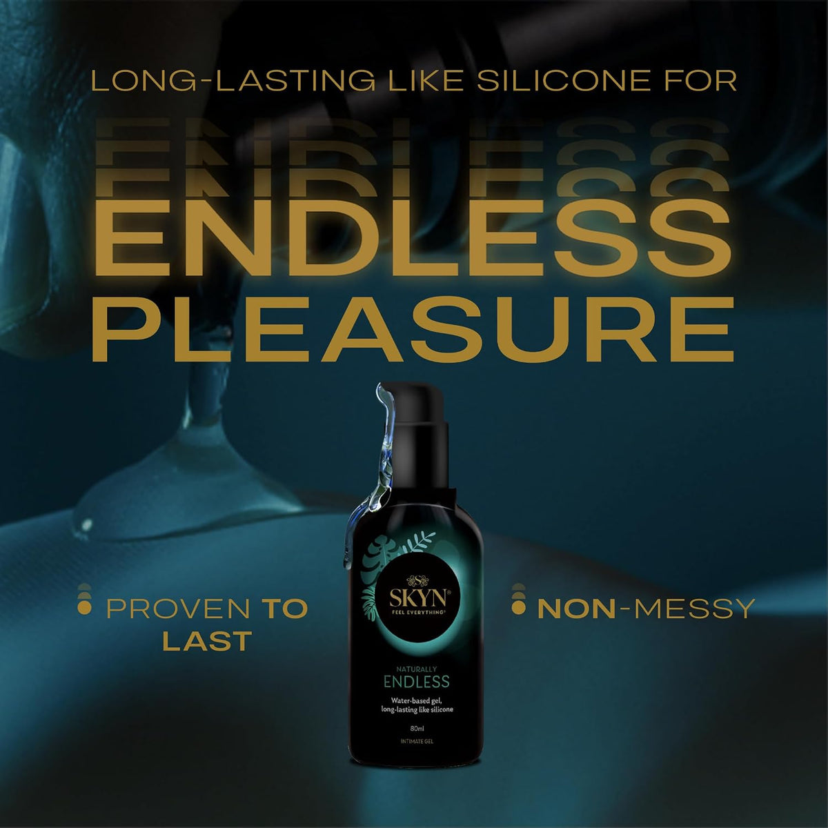 Naturally Endless Water-Based Long Lasting Lube for Men, Women and Couples, Safe with Latex and Non-Latex Condoms and Toys, 8.5 Oz