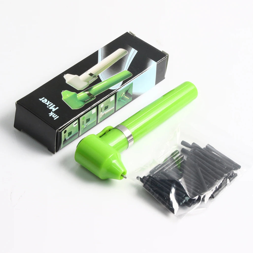 1Set Tattoo Pigment Makeup Electric Ink Mixer with 50Pcs Mixing Sticks Set Eyebrow Color Supply Tool Agitator Machine