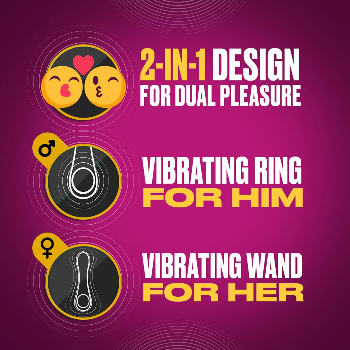 Dual Pleasure Vibrating Wand, Couples Vibrators