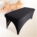 Spa Bed Cover Professional Lash Bed Cover Stretchy Massage Table Cover Beauty Bed Protective Topper, Excellent for Lash Extension, Spa, Massage, Beauty Salon, Wax, Tattoo Bed and Table (Black)