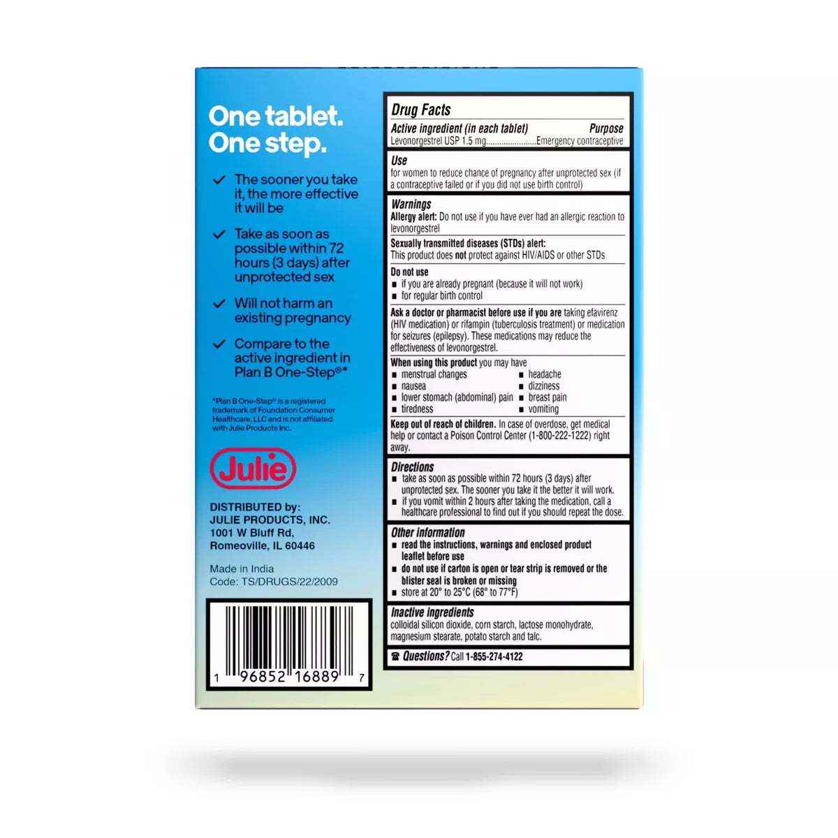 Julie Morning after Pill - 1Ct