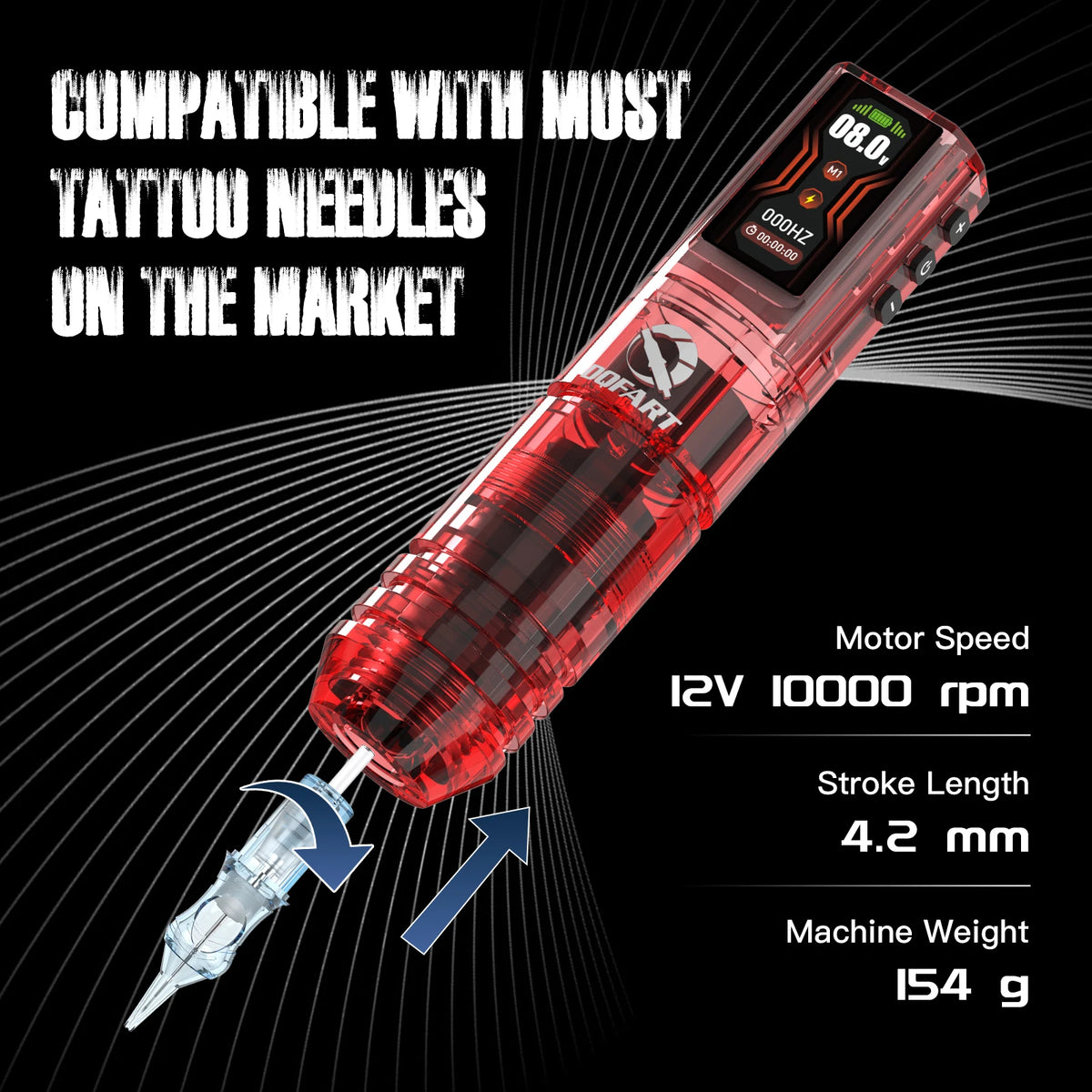 Tattoo Kit New 1600Mah Wireless Tattoo Machine Tattoo Pen Suitable for Tattoo Beginners Tattoo Artists Tattoo Accessories