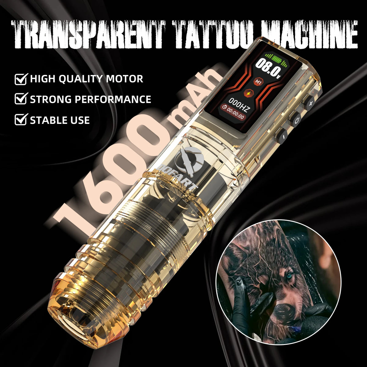 Tattoo Kit New 1600Mah Wireless Tattoo Machine Tattoo Pen Suitable for Tattoo Beginners Tattoo Artists Tattoo Accessories
