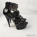 Summer, New Style Fashionable Shoe Sex Appeal Heel Female Sandal, 15 Centimeters Water Drill Rivet Is Decorated
