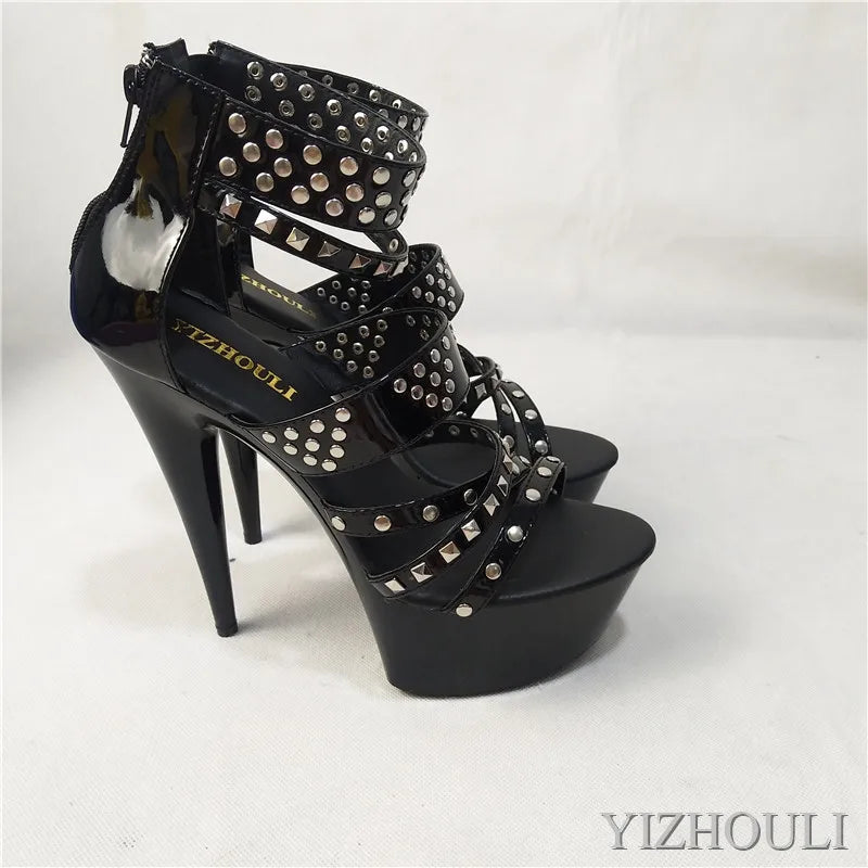 Summer, New Style Fashionable Shoe Sex Appeal Heel Female Sandal, 15 Centimeters Water Drill Rivet Is Decorated