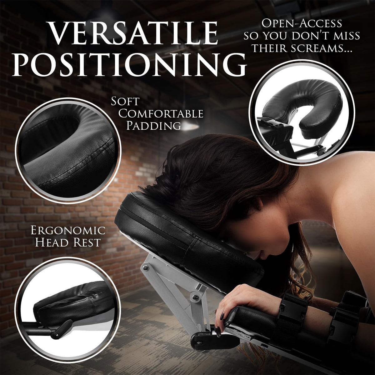 Adjustable Restraint Bench with Wrist Cuffs Men, Women