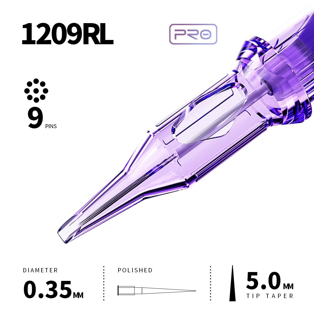 Mast Pro Cartridge Tattoo Needles Disposable 20Pcs of One Box Standard Size round Liner 1209RL